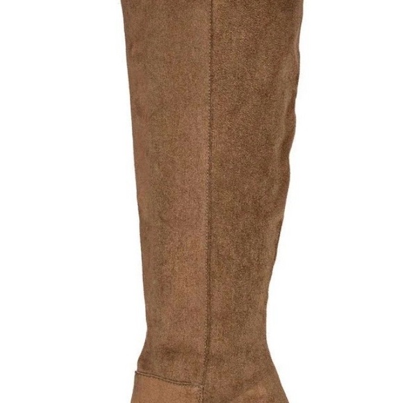 Vici Camel Suede Heeled Boots - Picture 2 of 8